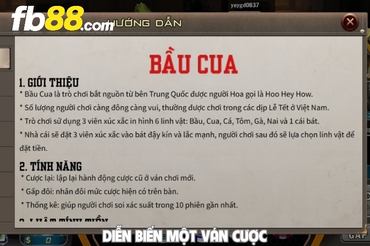Diễn biến một ván cược